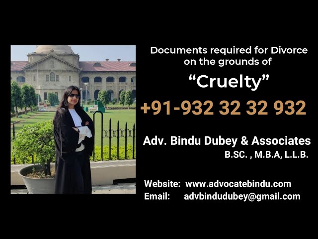 Documents Required For Divorce on the grounds of Cruelty