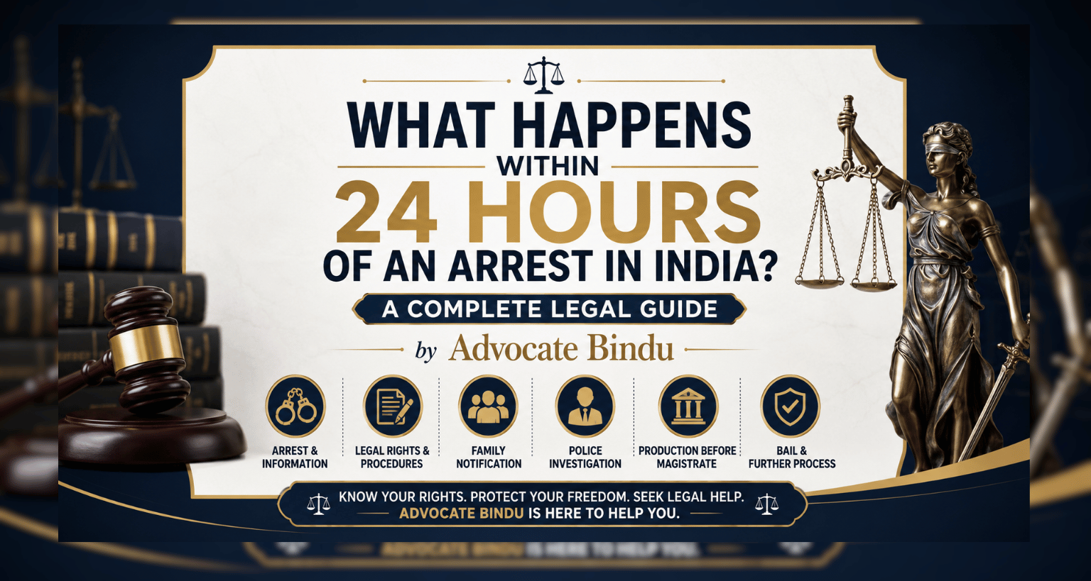 What Happens Within 24 Hours of an Arrest in India? A Complete Legal Guide by Advocate Bindu