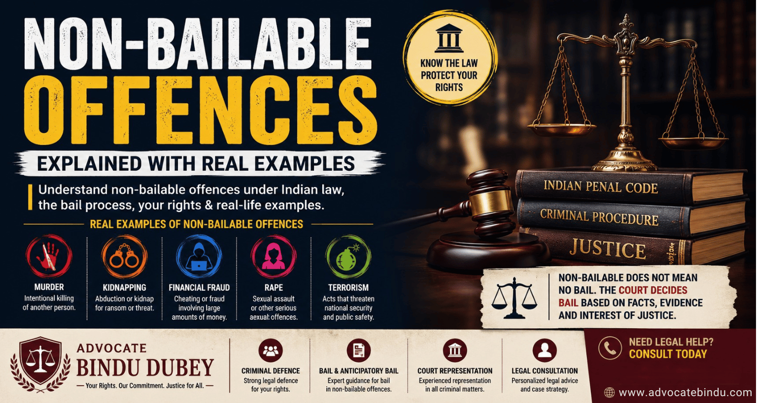 Non-Bailable Offences Explained with Real Examples